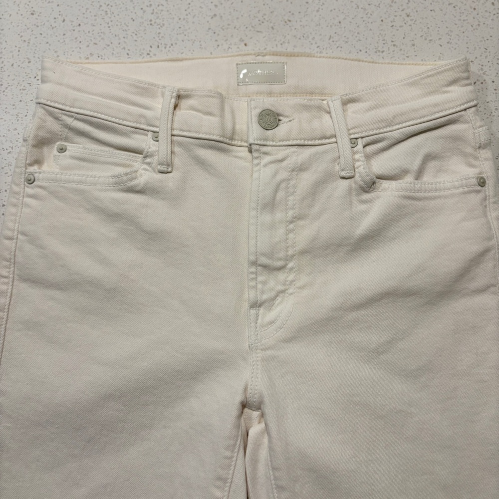 Mother The Rascal Crop Fray in Cream Puffs Size 27 - Picture 3 of 11
